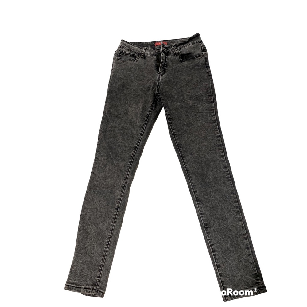 Faded black denim jeans